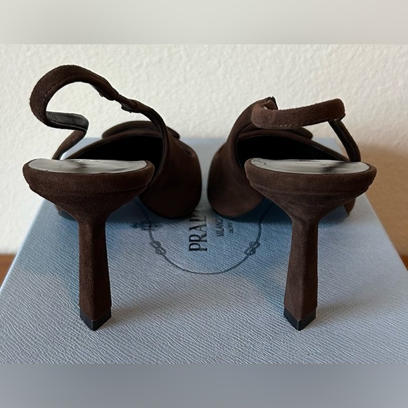 Prada Suede Slingback Heels - Picture 5 of 11